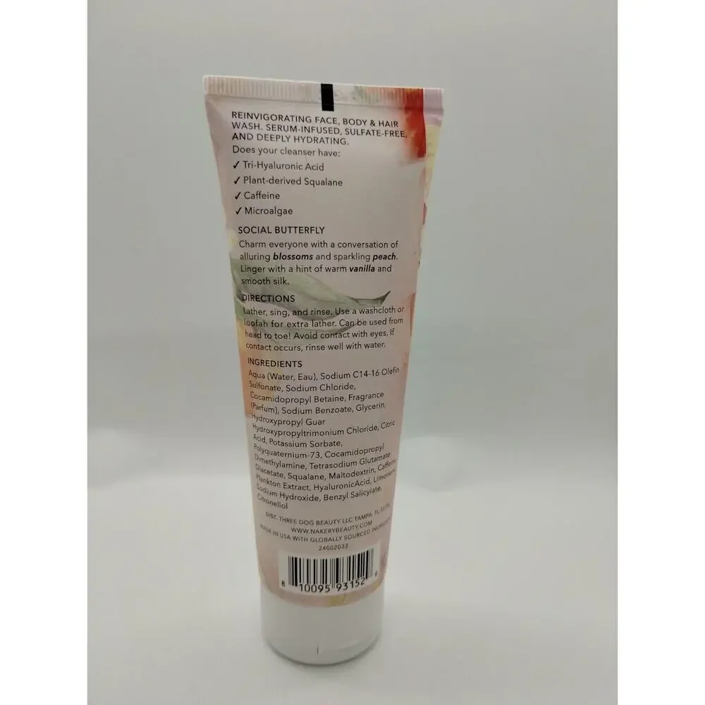 NAKERY BEAUTY ~ SOCIAL BUTTERFLY BODY & HAND WASH ~ 3.38 OZ